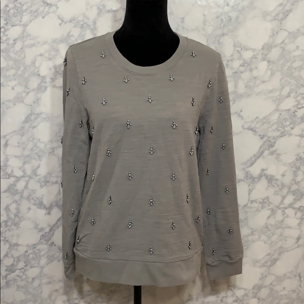 J Crew • Painted Jewel Sweatshirt Sz L - Picture 2 of 7